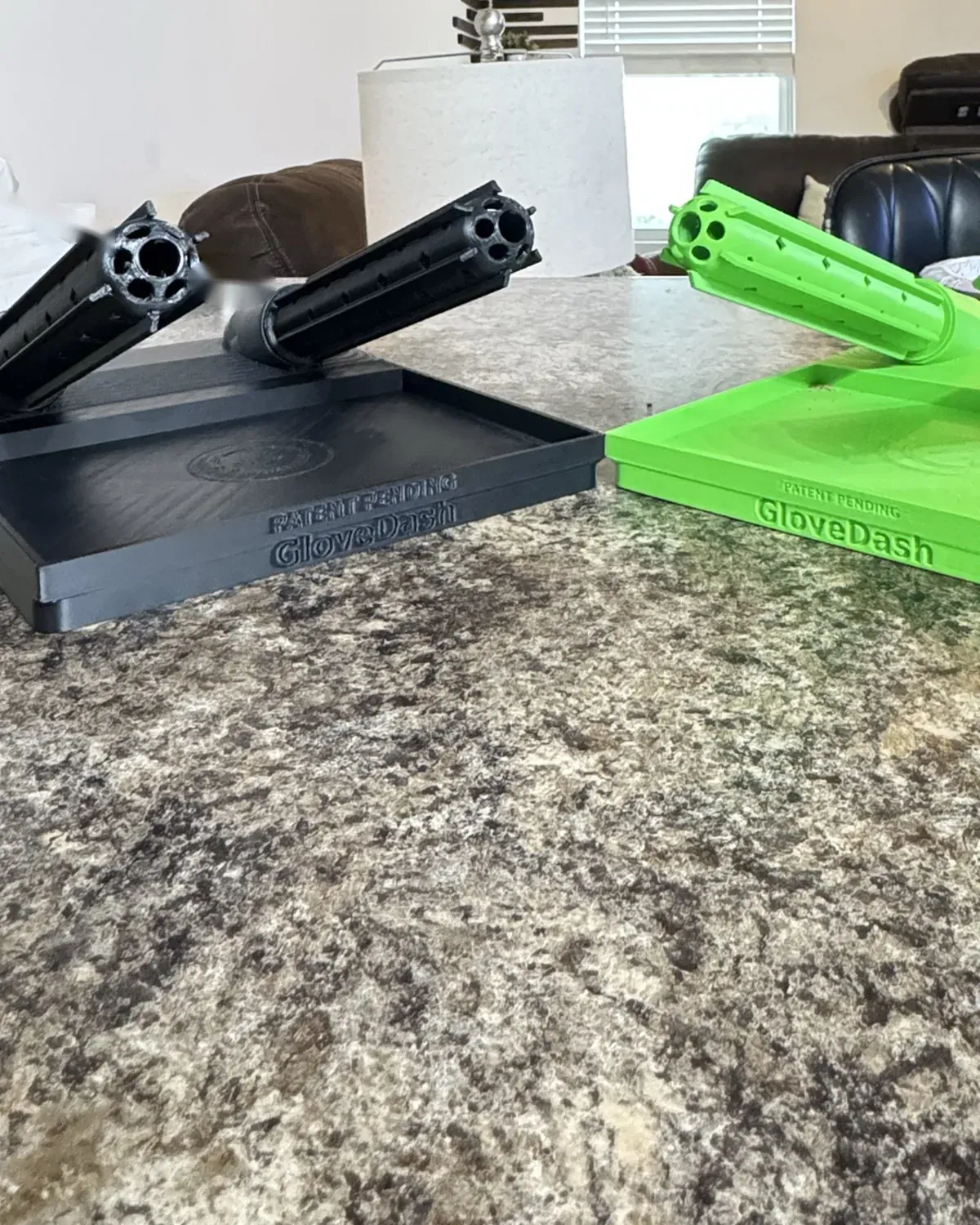 Black and safety green GloveDash units with angled drying tubes